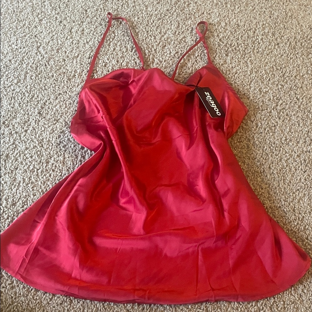 Red Satin top